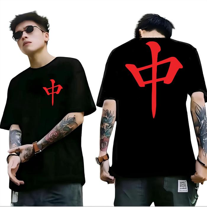 T-Shirt Mahjong Hitam